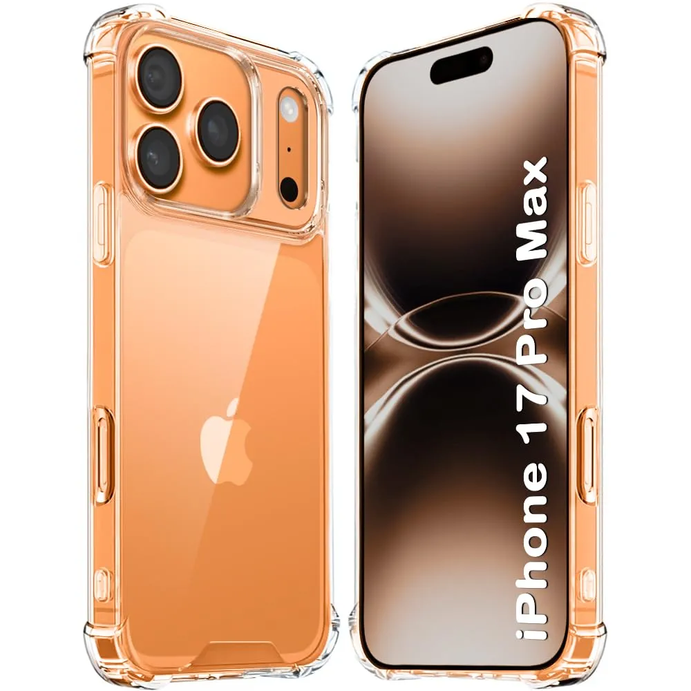 TheGiftKart Crystal Clear Back Cover Case for iPhone 17 Pro Max